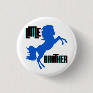 Little Brother Horse Rearing 3 Cm Round Badge
