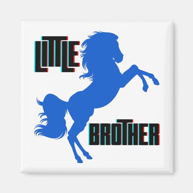 Little Brother Horse Rearing Magnet (Front)