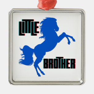 Little Brother Horse Rearing Metal Ornament