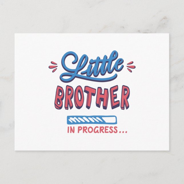 Little brother in progress postcard (Front)
