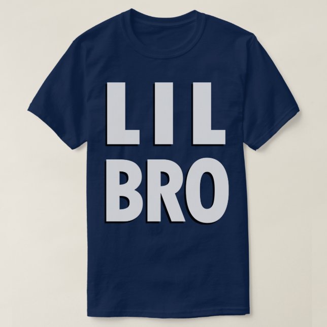 Little Brother LIL BRO Fun Family Sibling Simple T T-Shirt (Design Front)