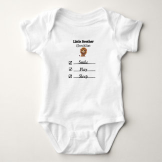 Little Brother Lion Checklist Bodysuit T-Shirt