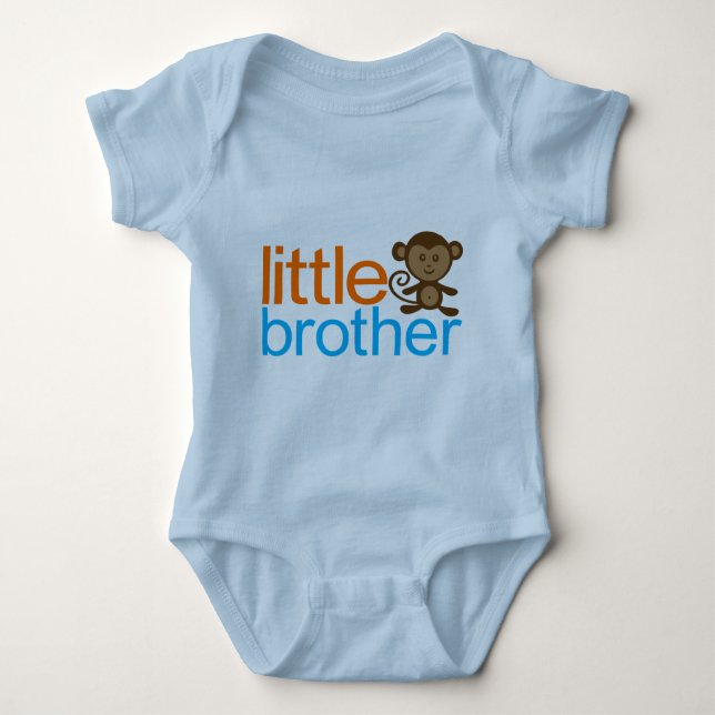 Little Brother Monkey Baby Bodysuit (Front)