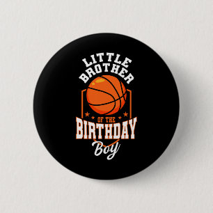 Little Brother Of The Birthday Boy Sketll Theme Bd 6 Cm Round Badge