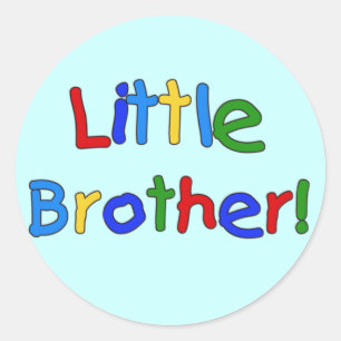 Little Brother Primary Colours Tshirts and Gifts Classic Round Sticker