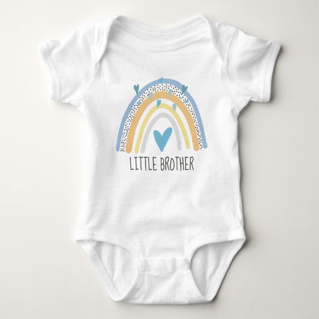 Little brother Rainbow matching outfit Baby Bodysuit (Front)