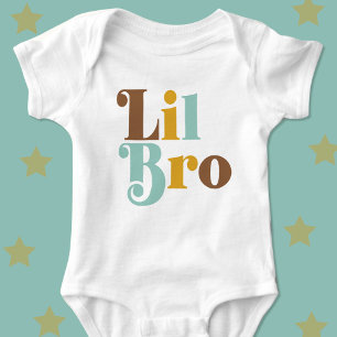 Little Brother Retro Matching Sibling  Baby Bodysuit