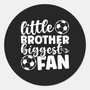 Little Brother Soccer Brother Of A Soccer Player S Classic Round Sticker