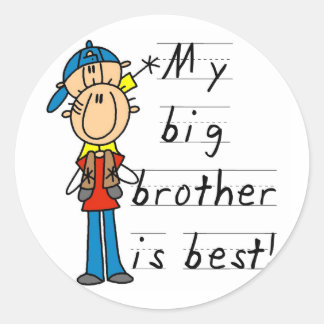 Little Brother T-shirts and Gifts Classic Round Sticker