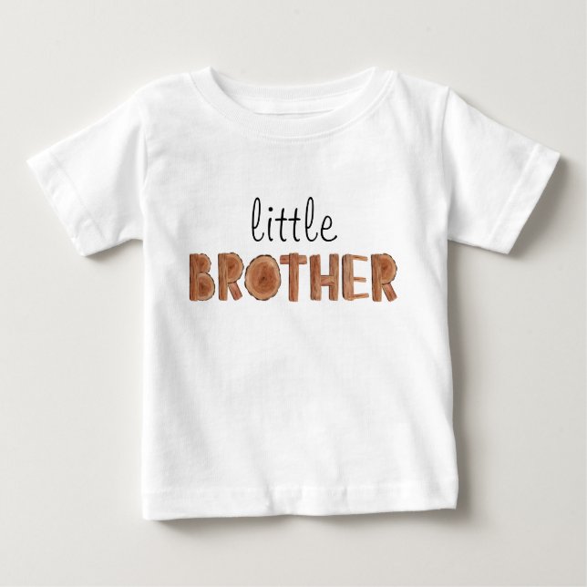 Little Brother Wood Baby T-Shirt (Front)