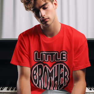 Little Brother, Younger Brother Heart Graphic Mens T-Shirt