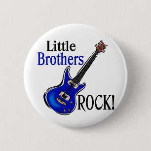 Little Brothers Rock! 6 Cm Round Badge