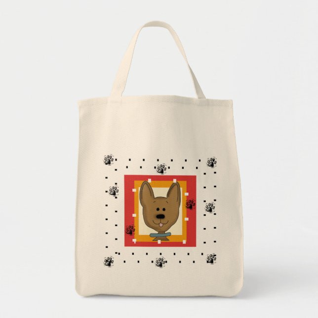 Little Brown Doggie Tshirts and Gifts Tote Bag (Front)