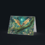 Little Brown Dragon Birthday Card<br><div class="desc">A little,  brown dragon perched in a tree,  with wings outstretched,  in a magical,  fairy forest,  creates a charming birthday card for anyone who loves fantasy and fairy tales.</div>