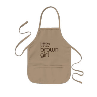 Little brown girl kids apron