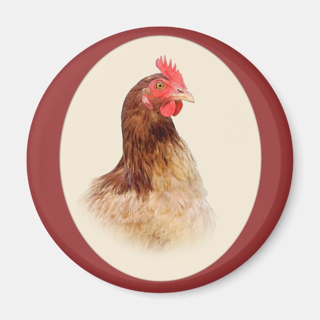 Little Brown Hen Magnet (Front)