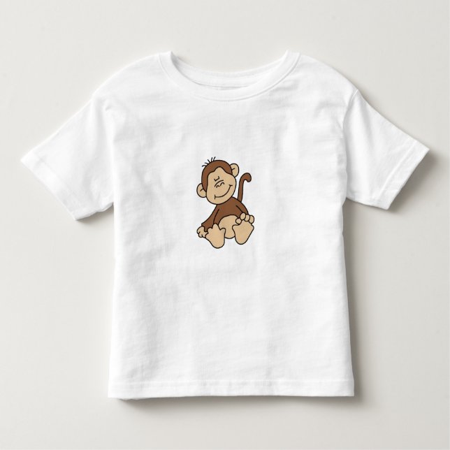 Little Brown Monkey Toddler T-Shirt (Front)