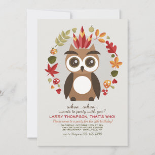 Little Brown Owl Invitation