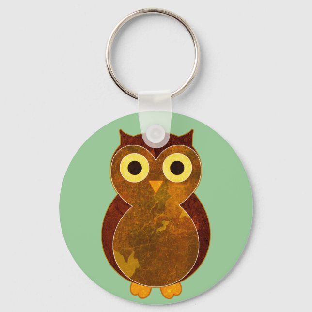 Little Brown Owl Key Ring (Front)