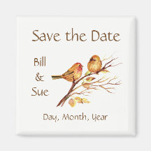 Little Brown Red Birds- Custom Save the Date