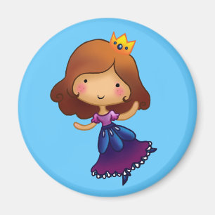 Little Brunette Princess Magnet