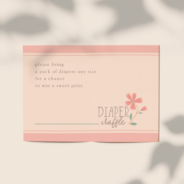 Little Bud Floral Hand Lettering Display Shower Enclosure Card (card front)
