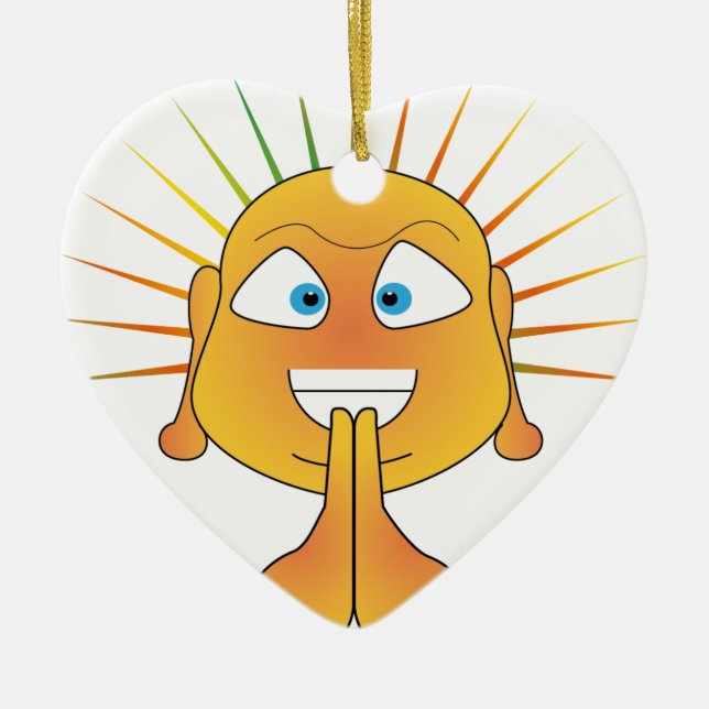 little Buddha Ceramic Tree Decoration (Front)