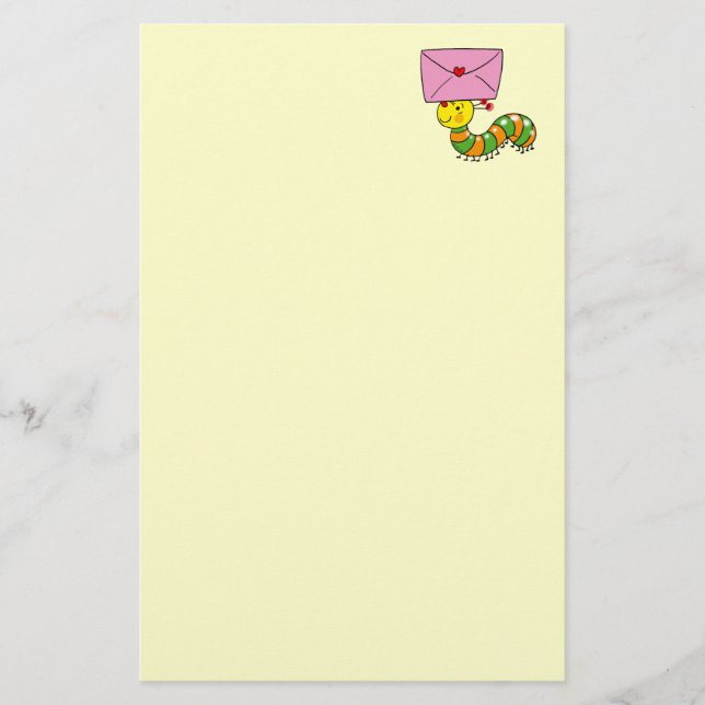 Little bug carrying a letter stationery (Front)