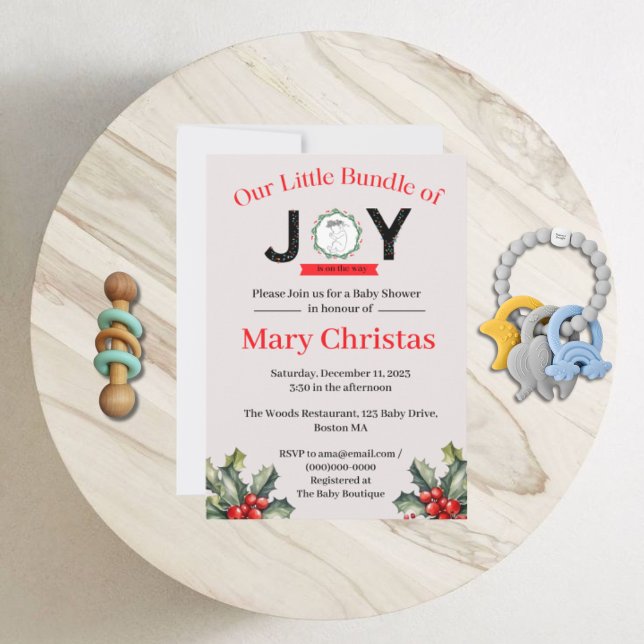 Little Bundle of Joy Baby Shower Invitation (Creator Uploaded)