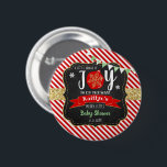 "Little Bundle Of Joy" Christmas Baby Shower 6 Cm Round Badge<br><div class="desc">Celebrate in style with these trendy baby shower buttons. The design is easy to personalise with your own wording and your family and friends will be thrilled when they see these fabulous buttons. Matching party items can be found in the collection.</div>