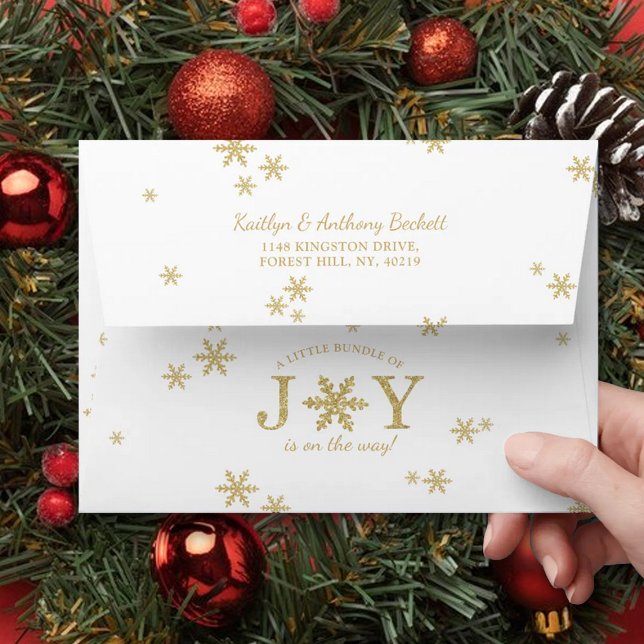 Little Bundle Of Joy Christmas Baby Shower Envelope (Creator Uploaded)