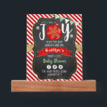 "Little Bundle Of Joy" Christmas Baby Shower Picture Ledge<br><div class="desc">Celebrate in style with this trendy baby shower welcome sign. The design is easy to personalise with your own wording and your family and friends will be thrilled when they see this fabulous party sign. Matching items can be found in the collection.</div>