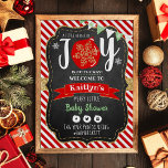 "Little Bundle Of Joy" Christmas Baby Shower Poster<br><div class="desc">Celebrate in style with this trendy baby shower welcome sign. The design is easy to personalise with your own wording and your family and friends will be thrilled when they see this fabulous party sign. Matching party items can be found in the collection.</div>