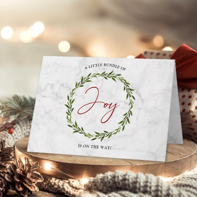 Little Bundle Of Joy Christmas Baby Shower Thank You Card (Creator Uploaded)