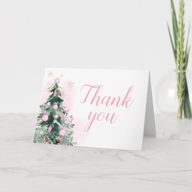 Little Bundle of Joy Christmas  Thank You Card (Front)