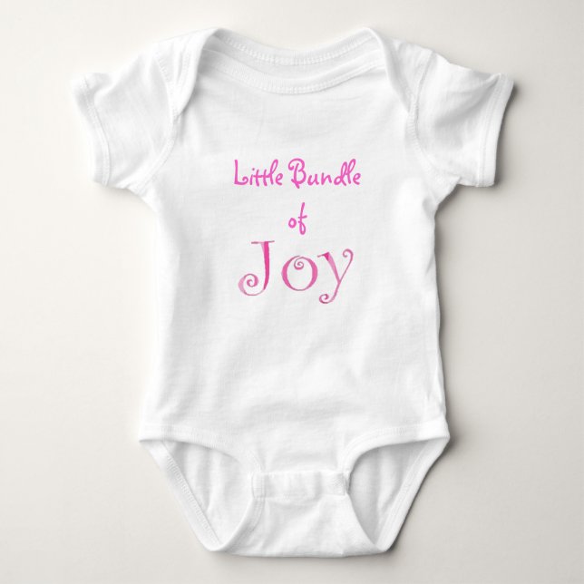 Little Bundle of Joy - Pink Baby Bodysuit (Front)