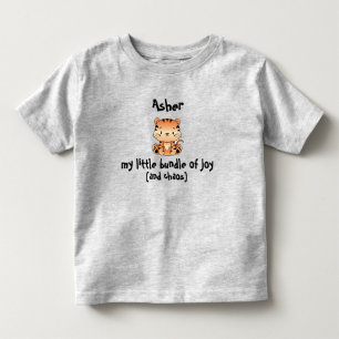 Little Bundle of Joy Playful Tiger Toddler T-Shirt