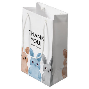 Little bunnies thank you  small gift bag