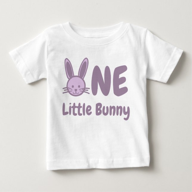 Little Bunny 1st Birthday Baby T-Shirt (Front)