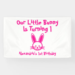 Little Bunny 1st Birthday Banner