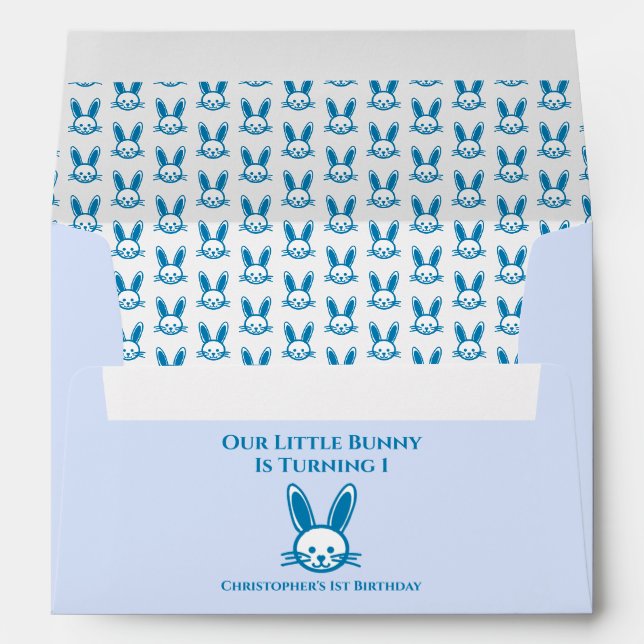 Little Bunny 1st Birthday Envelope (Back (Bottom))