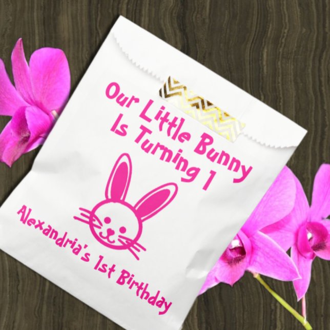 Little Bunny 1st Birthday Favour Bag (Creator Uploaded)
