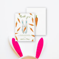 Little bunny and carrots baby shower - thank you