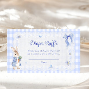 Little Bunny Baby Shower Diaper Raffle Tickets Enclosure Card