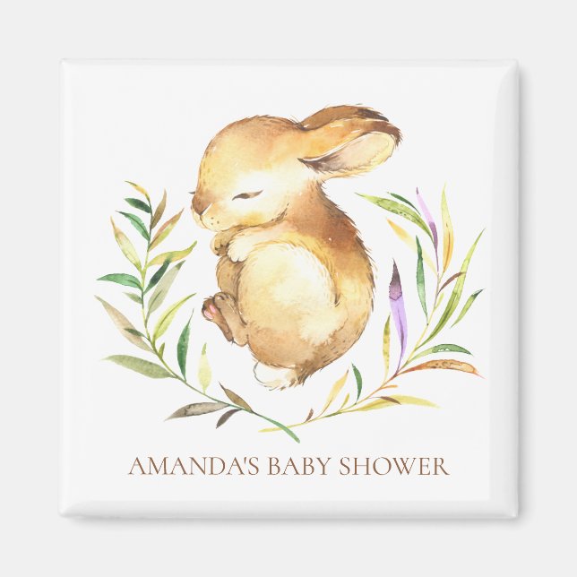 Little Bunny Baby Shower Favour  Magnet (Front)
