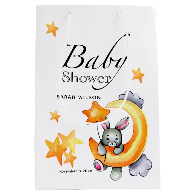 Little Bunny Baby Shower Gift Bag (Front)