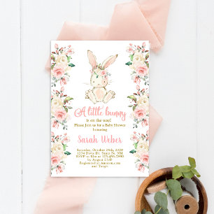 Little Bunny baby shower girl Invitation