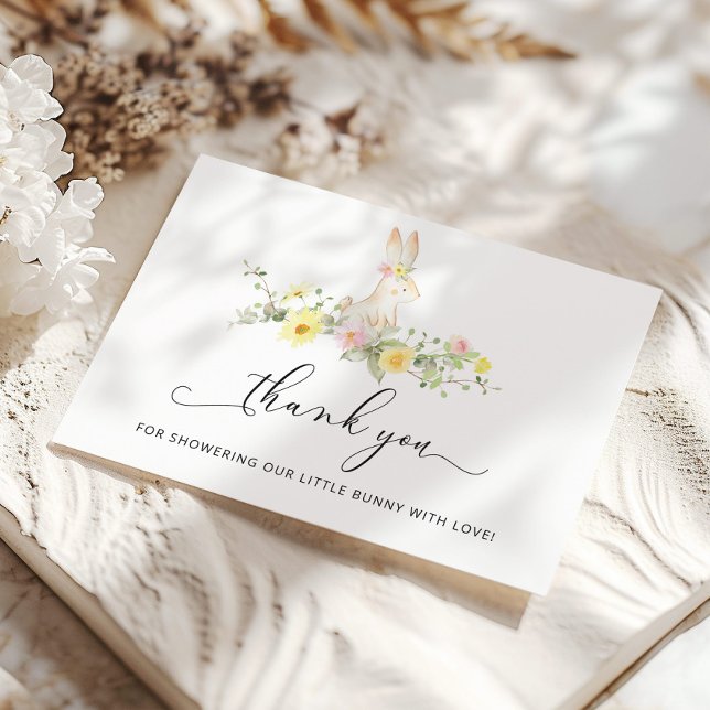 Little bunny baby shower thank you card (Creator Uploaded)