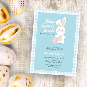 Little Bunny Birthday Sweet Easter Bunny Invitation