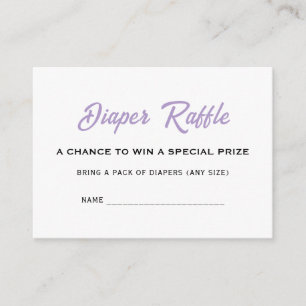 Little Bunny Easter Baby Shower Diaper Raffle Name Enclosure Card